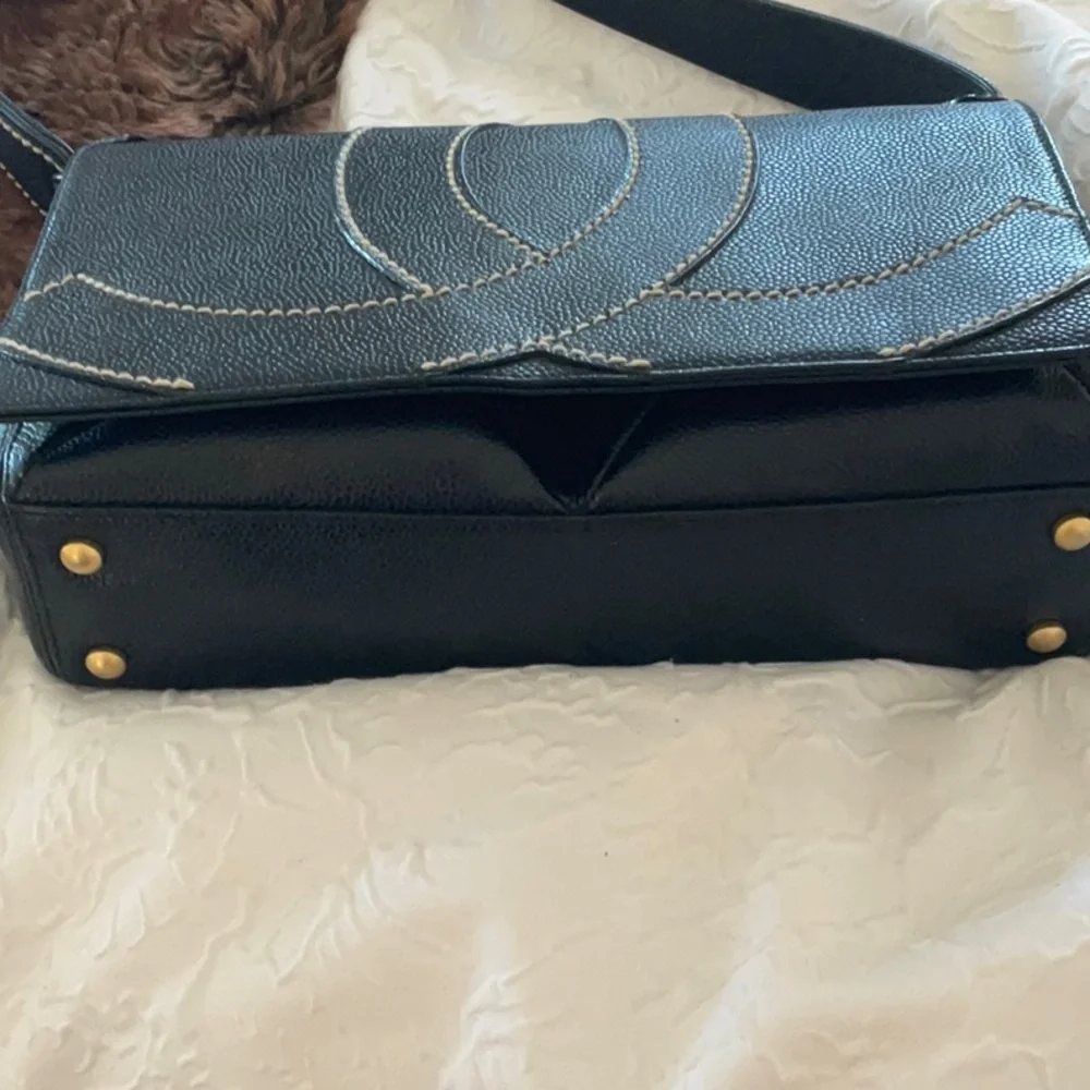 AUTH CHANEL BLACK BAG CAVIAR LEATHER STUNNING